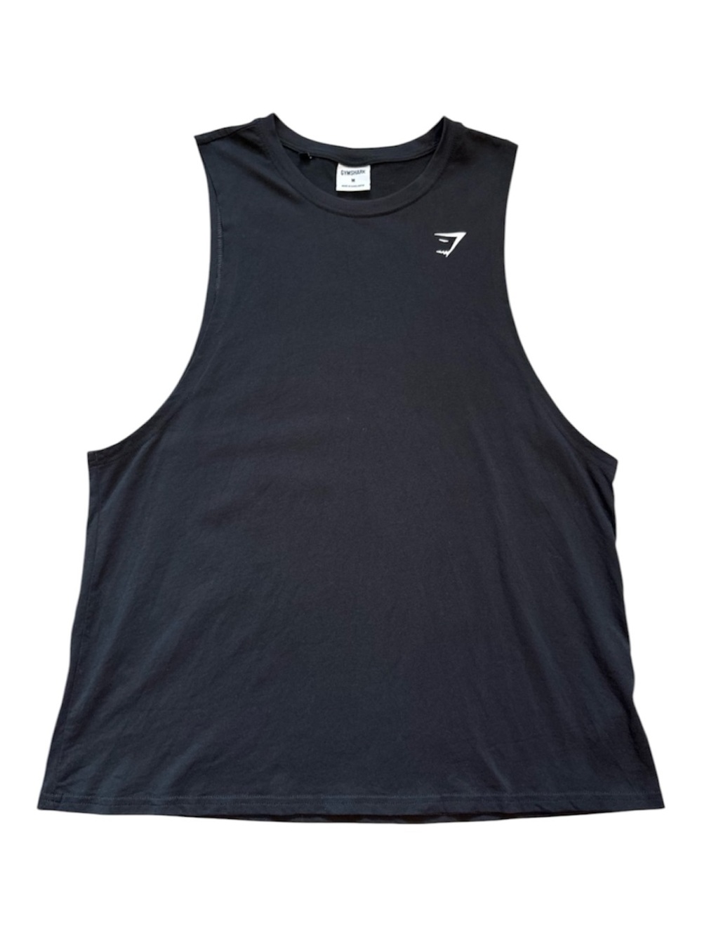 Gymshark Men’s Black Critical 2.0 Drop Arm Tank Size Medium